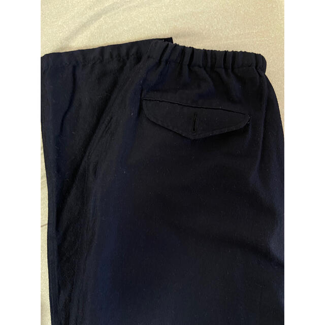 COMOLI(コモリ)の21AWウールシルクドローストリングパンツ comoli  ネイビー サイズ2 メンズのパンツ(スラックス)の商品写真