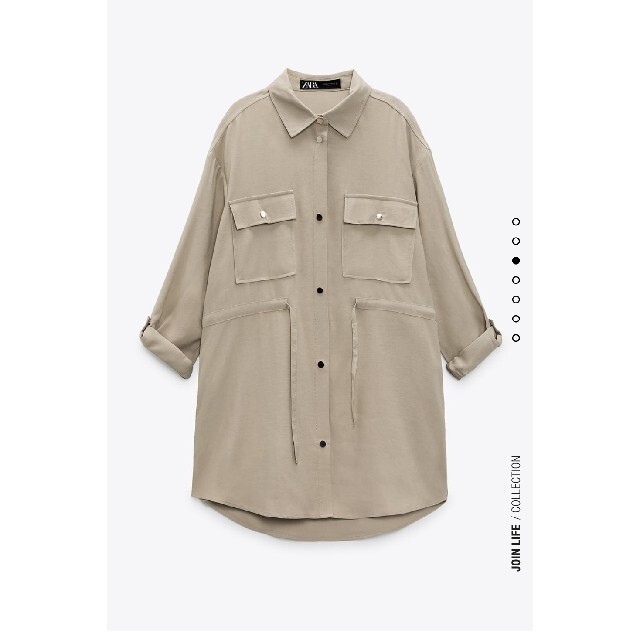 新品■ザラ■zara■ルーズフィットジャケット　ピンク　ベージュ.S 2