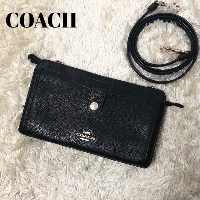 美品✨COACH ポップアップ メッセンジャー ショルダーバッグ レザー 黒ショルダーバッグ