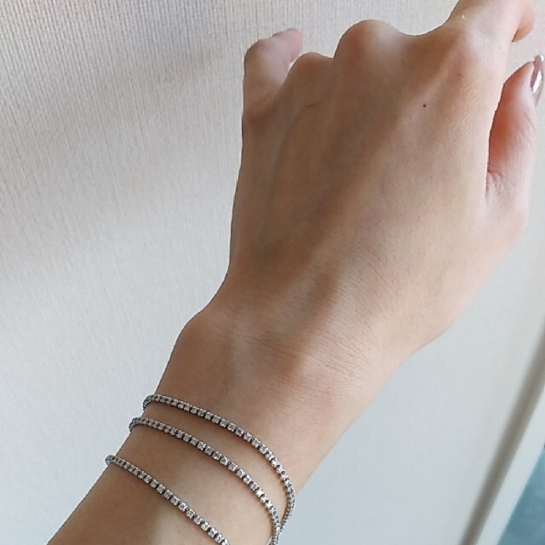 Tiffany & Co.(ティファニー)のお値下げ♪トータル4ctアップ！ サラキラ⭐テニスブレスレット レディースのアクセサリー(ブレスレット/バングル)の商品写真