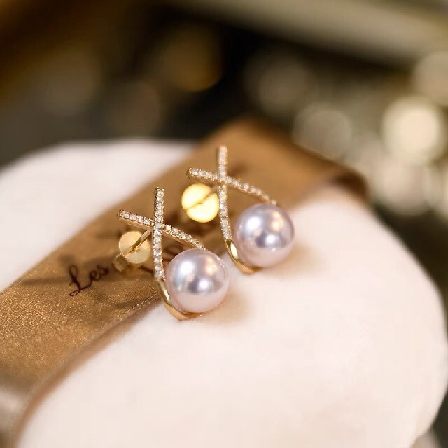 あこや本真珠8mm 18k ダイヤ付き 激安新品大特価 justhat.app