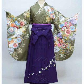 袴フルセット ジュニア用へ直し 135～150cm 袴変更可 NO36796(和服/着物)