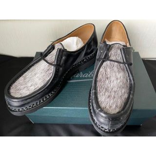 パラブーツ(Paraboot)のParaboot ミカエル ポニー☆ノワール(黒)x 灰色毛 サイズ41箱付新品(ドレス/ビジネス)