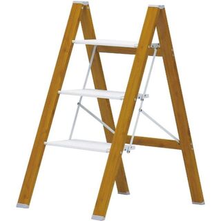 脚立 3段 アルミ 踏み台 はしご 梯子 ステップ台  (3段, ブラウン)(工具)