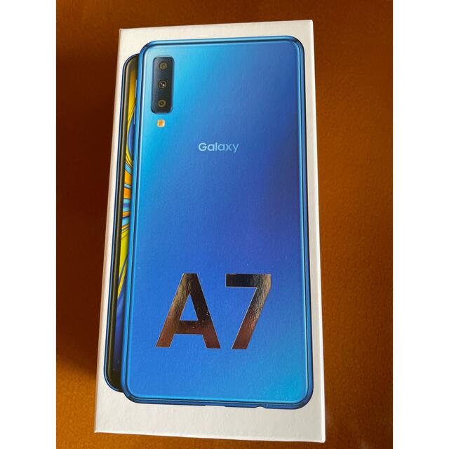 SIMフリースマホ SAMSUNG GALAXY A7 ブルー 新品未開封スマートフォン本体