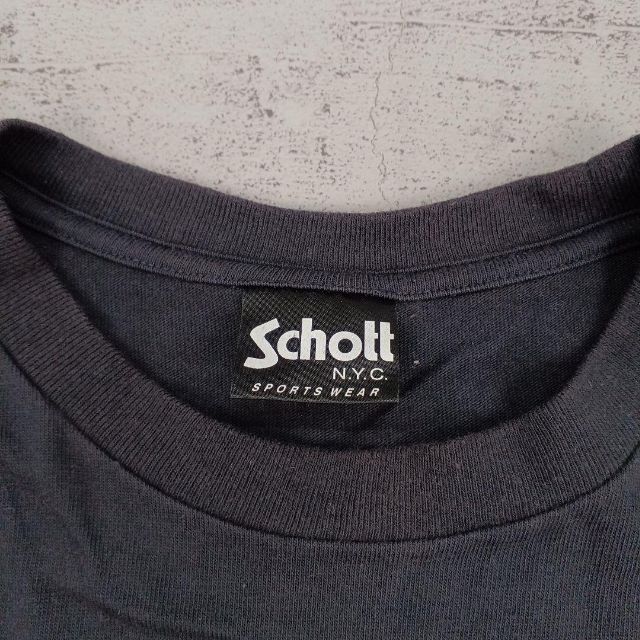 schott(ショット)のschott ショット 半袖Tシャツ 刺繍 メンズのトップス(Tシャツ/カットソー(半袖/袖なし))の商品写真