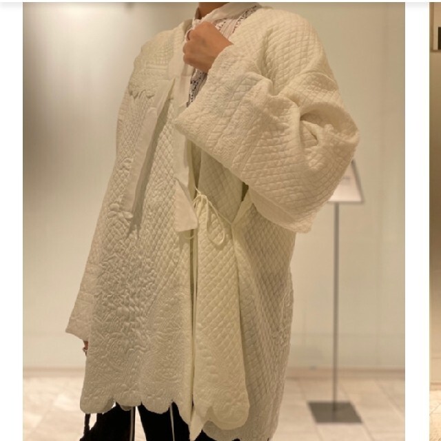 scallop cut knitted jacket