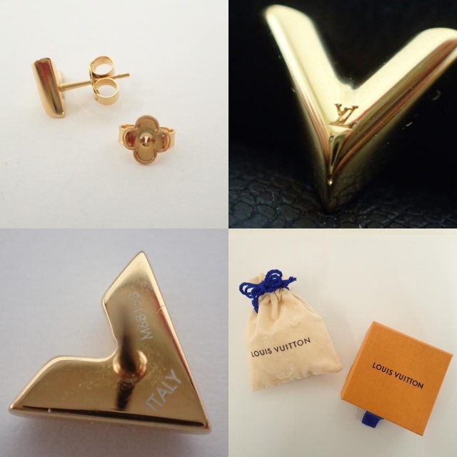 Shop Louis Vuitton Essential v stud earrings (M63208, M68153) by