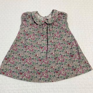 ベビーギャップ(babyGAP)のbabygap 花柄コーデュロイワンピース　80cm(ワンピース)