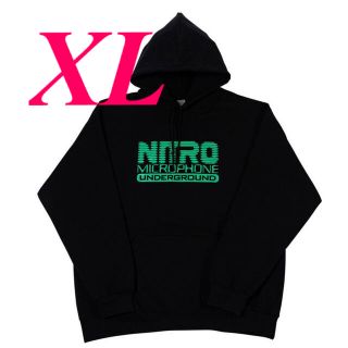 ナイトロウ（ナイトレイド）(nitrow(nitraid))のNITRO LOGO SWEAT HOODIE ALGO BLACK XL(パーカー)