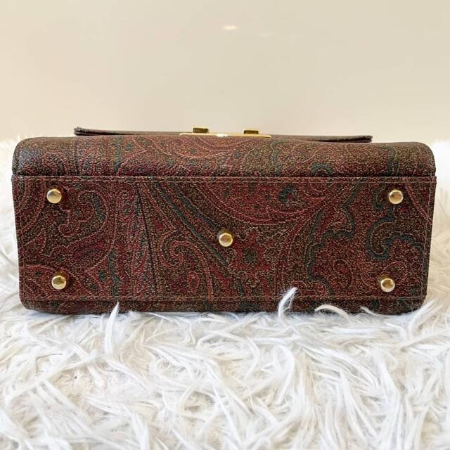 ETRO(エトロ)の新品未使用⭐️エトロ ゴールド金具 ペイズリー柄 ブランドロゴ ハンドバッグ レディースのバッグ(ショルダーバッグ)の商品写真