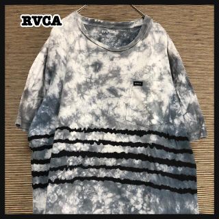 ルーカ(RVCA)の【ルーカ】RVCA 半袖Tシャツ　総柄　デカプリント　タイダイカラー　白A2(Tシャツ/カットソー(半袖/袖なし))