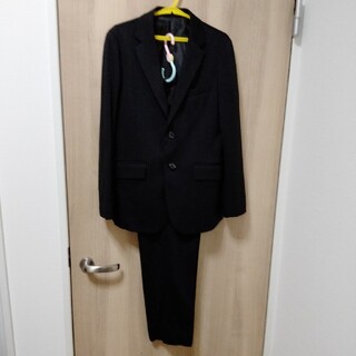ジーユー(GU)のGU　男児スーツ　セットアップ　黒　サイズ150　裾上げ有り　卒業　入学(ドレス/フォーマル)