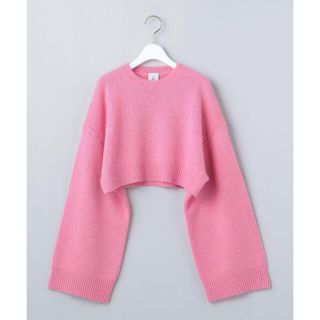 ビューティアンドユースユナイテッドアローズ(BEAUTY&YOUTH UNITED ARROWS)の[31日まで]6(ROKU) カシミヤショートニット　ピンク(ニット/セーター)