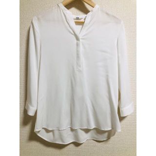 ユニクロ(UNIQLO)のユニクロ　ノーカラーブラウス(シャツ/ブラウス(長袖/七分))