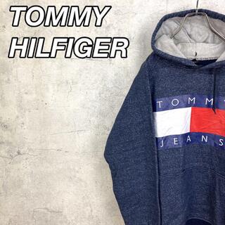 トミーヒルフィガー(TOMMY HILFIGER)の希少 90s トミーヒルフィガー パーカー プリントロゴ(パーカー)