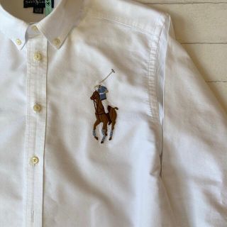 ポロラルフローレン(POLO RALPH LAUREN)の【ラルフローレン】ボタンダウン　160 ビッグ刺繍　爽やか(シャツ/カットソー)