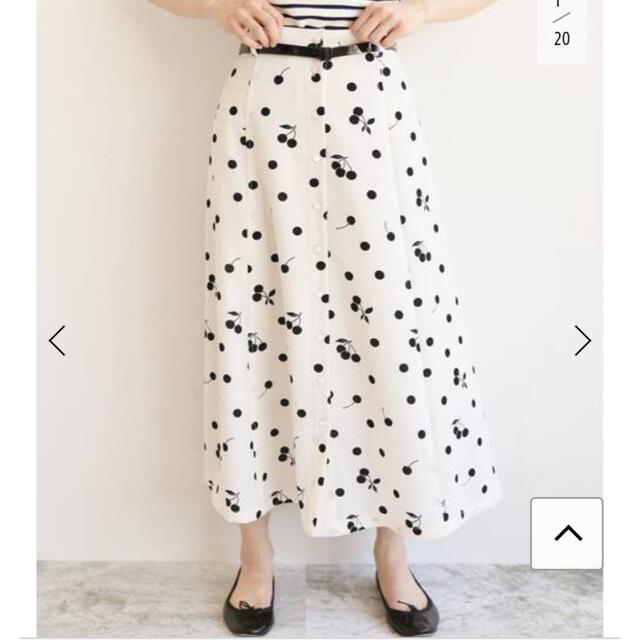 IENA(イエナ)のIENAイエナseseのさくらんぼドット柄のスカート レディースのスカート(ひざ丈スカート)の商品写真