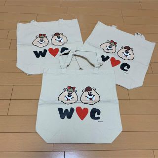 ダブルシー(wc)の【非売品】3個セットWC ダブルシー クマタントートエコバッグ ノベルティ(トートバッグ)