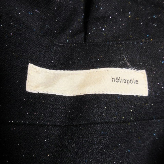 heliopole(エリオポール)のエリオポール スカート タイト タック ミニ ウール ラメ 金ボタン 34 黒 レディースのスカート(ミニスカート)の商品写真
