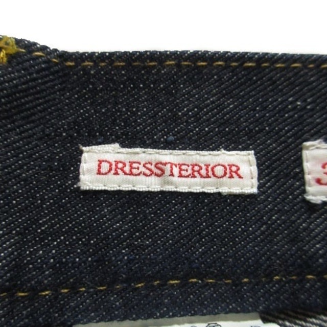DRESSTERIOR(ドレステリア)のドレステリア パンツ デニム ショート ロゴ刺繍 34 紺 ネイビー レディースのパンツ(ショートパンツ)の商品写真