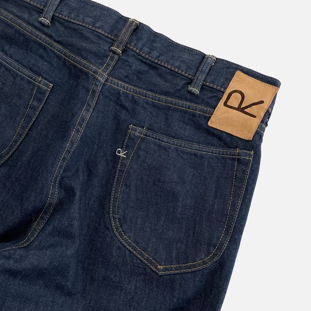 美品【45R】インディゴ おこめデニムのフロントリバー W28 品質保証