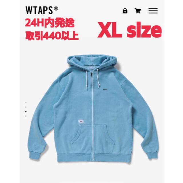 W)taps(ダブルタップス)の21SS WTAPS FLAT HOODED BLUE XLサイズ メンズのトップス(パーカー)の商品写真