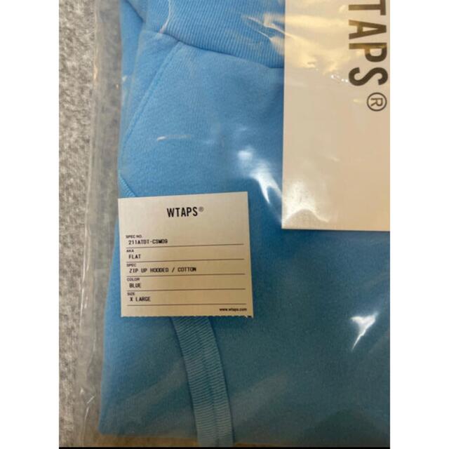 W)taps(ダブルタップス)の21SS WTAPS FLAT HOODED BLUE XLサイズ メンズのトップス(パーカー)の商品写真