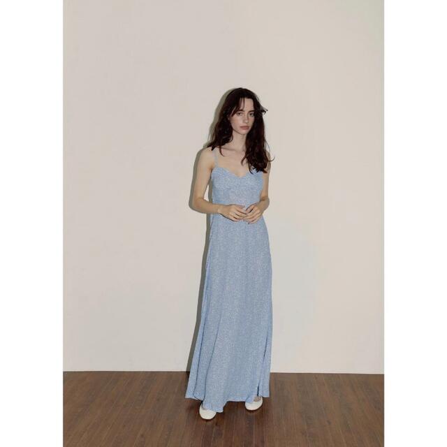 verybrain VD-203 Blue Flower Cami Dress - ひざ丈ワンピース