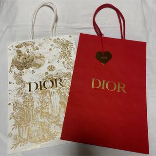 クリスチャンディオール(Christian Dior)のChristian Dior ディオール 限定ショッパー ハートチャーム付き♪(ショップ袋)
