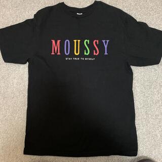 マウジー(moussy)のTシャツ　マウジー　ロゴ　ブラック(Tシャツ(半袖/袖なし))