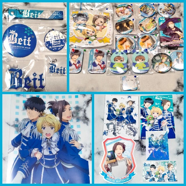 SideM Beit ピエール 恭二 みのり ラバスト クリアファイル 缶バッジ