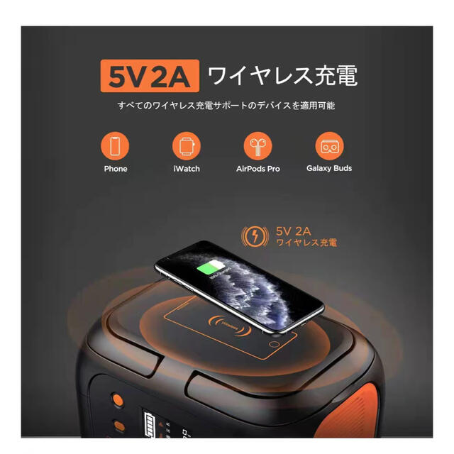 ワイヤレス充電付き大容量80000mAh‼️コンパクト軽量ポータブル ワイヤレス充電付き大容量80000mAh‼️コンパクト軽量ポータブル