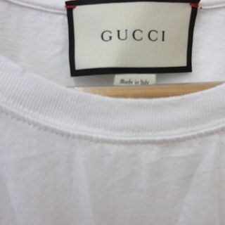 Gucci - グッチ GUCCI Ｔシャツ 半袖 スリーライン 綿 白 赤 グリーン