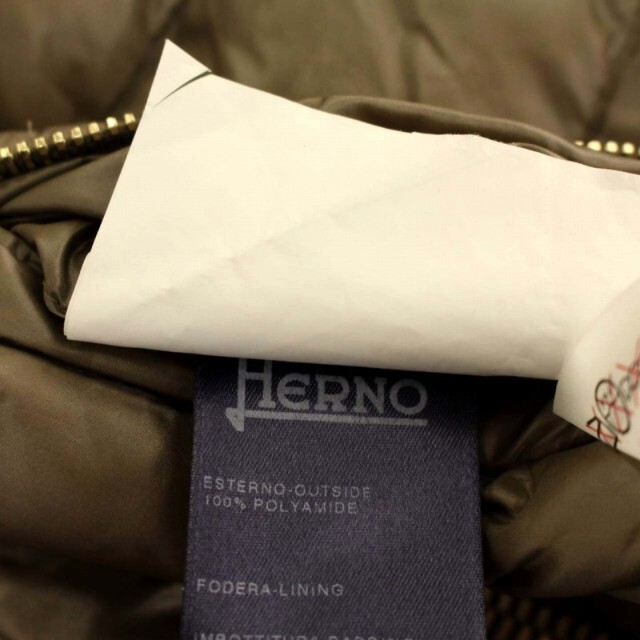 HERNO(ヘルノ)のヘルノ HERNO ダウンコート フォックスファー ロング 44 L 茶 レディースのジャケット/アウター(ダウンコート)の商品写真