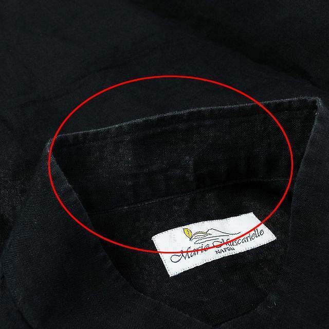 other(アザー)のマリオ ムスカリエッロ カジュアルシャツ 半袖 麻 リネン S 黒 メンズのトップス(シャツ)の商品写真