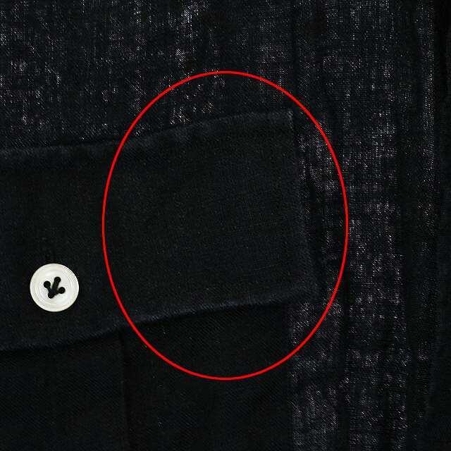 other(アザー)のマリオ ムスカリエッロ カジュアルシャツ 半袖 麻 リネン S 黒 メンズのトップス(シャツ)の商品写真