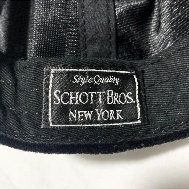 schott(ショット)のschott トラックキャップ フライングスカル ベロア ブラック メンズの帽子(キャップ)の商品写真