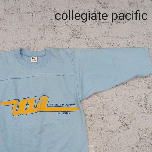 collegiate pacific フットボールTシャツ USA製 80's