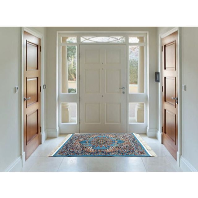 高密度ウィルトン織りペルシャ絨毯/豪華な色柄の高級玄関マットサイズ 120ｘ80