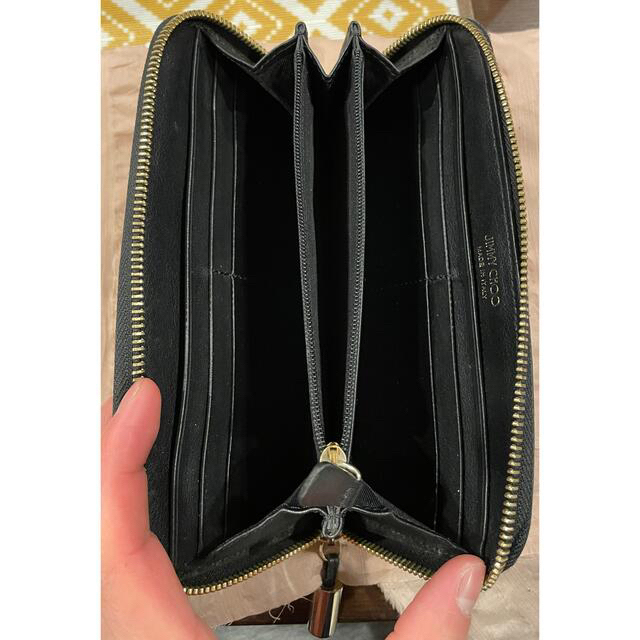 大特価!! JIMMY CHOO スターエンボス ラウンドファスナー 長財布