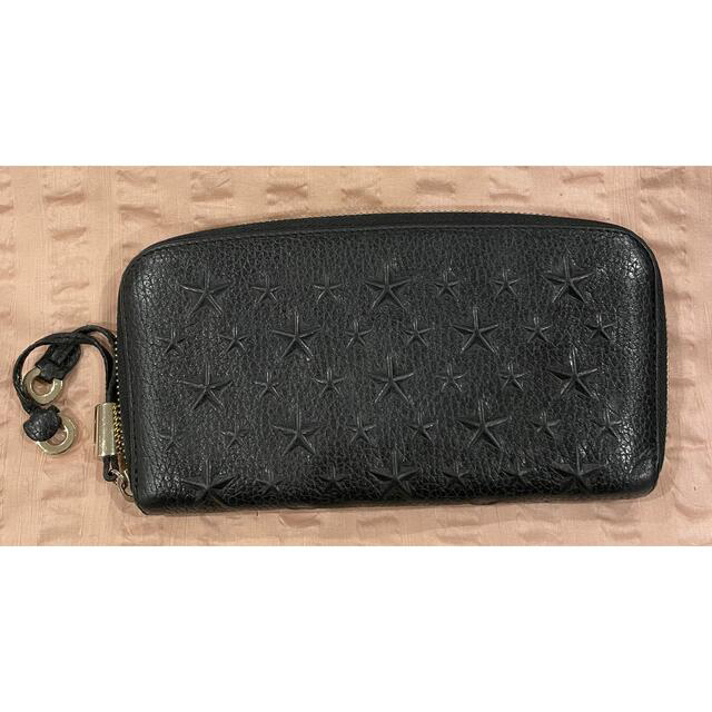 大特価!! JIMMY CHOO スターエンボス ラウンドファスナー 長財布