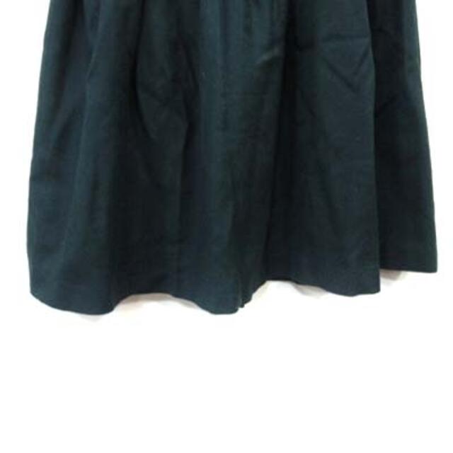 Bon mercerie(ボンメルスリー)のボンメルスリー フレアスカート ギャザー ひざ丈 ウール 緑 グリーン /YI レディースのスカート(ひざ丈スカート)の商品写真