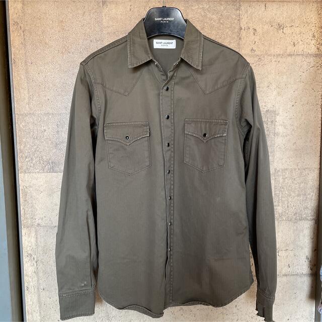 saint laurent paris サンローラン ヨーク ウエスタンシャツ | www
