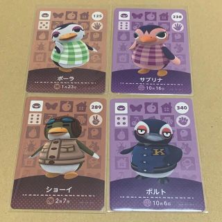 ニンテンドウ(任天堂)のペンギン住民　amiiboカード　4枚セット(カード)