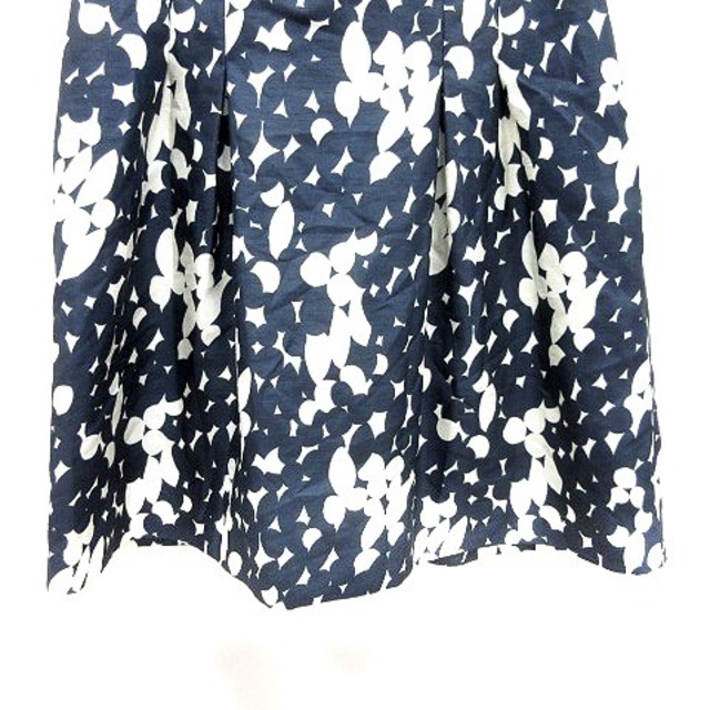 LAUTREAMONT(ロートレアモン)のロートレアモン LAUTREAMONT スカート フレア ひざ丈 総柄 1 紺 レディースのスカート(ひざ丈スカート)の商品写真
