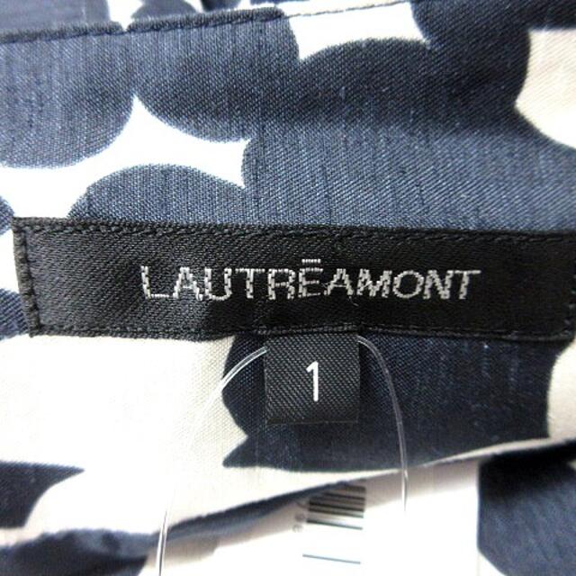 LAUTREAMONT(ロートレアモン)のロートレアモン LAUTREAMONT スカート フレア ひざ丈 総柄 1 紺 レディースのスカート(ひざ丈スカート)の商品写真