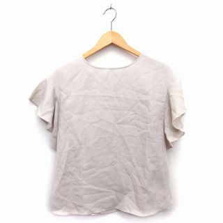 シップス(SHIPS)のシップス SHIPS カットソー Tシャツ 丸首 半袖 フリルスリーブ 麻混(カットソー(半袖/袖なし))