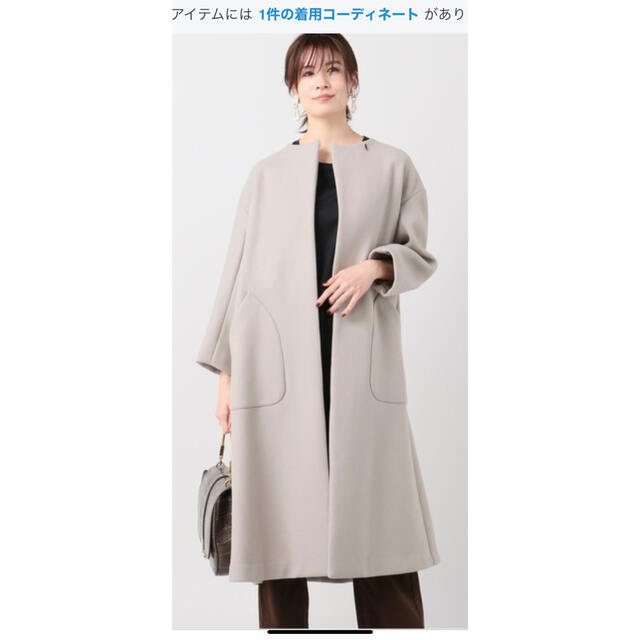 VERMEIL par iena メルトンテントラインコート 38 黒 イエナ-