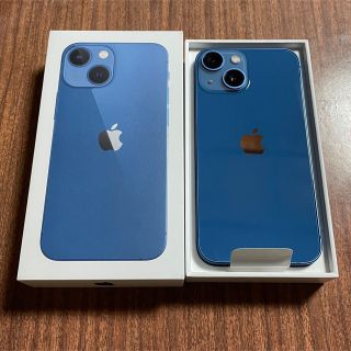 アイフォーン(iPhone)の【新品未使用】iPhone 13 mini 128GB ブルー　SIMフリー(スマートフォン本体)